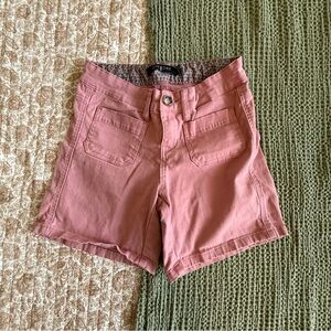 ONE5ONE Pink High-Rise Stretch Denim Shorts